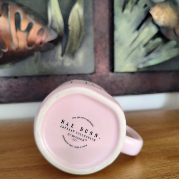 Rae Dunn Pink Bunny Kisses Mug New - Picture 3 of 4